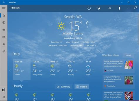 MSN Weather App with Windows 8. . My msn weather
